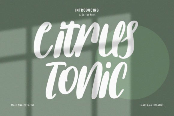Citrus Tonic: A Bold Script Typeface for Modern Editorial Design